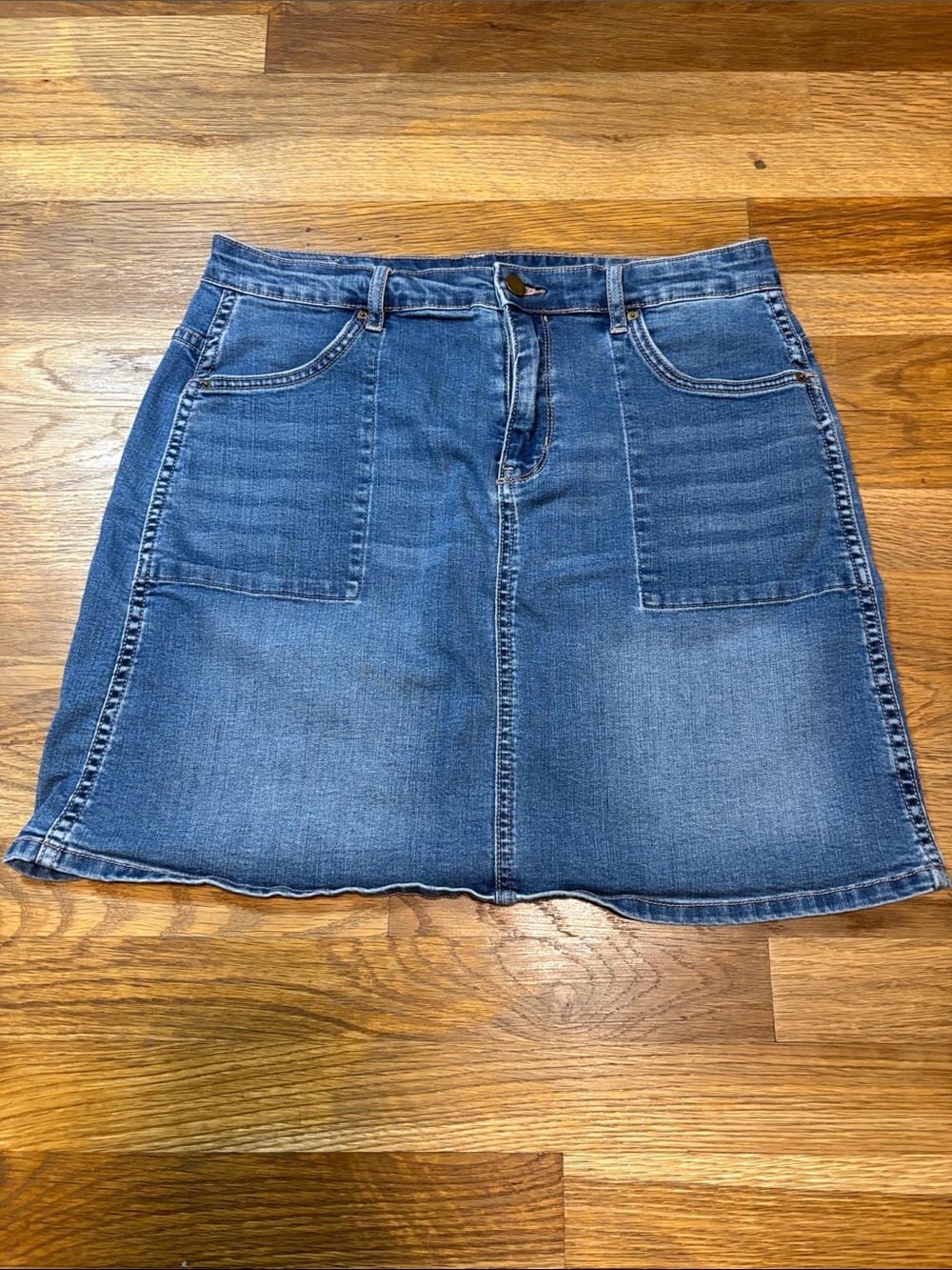 Calvin Klein Jeans Blue Jean Mini Skirt
